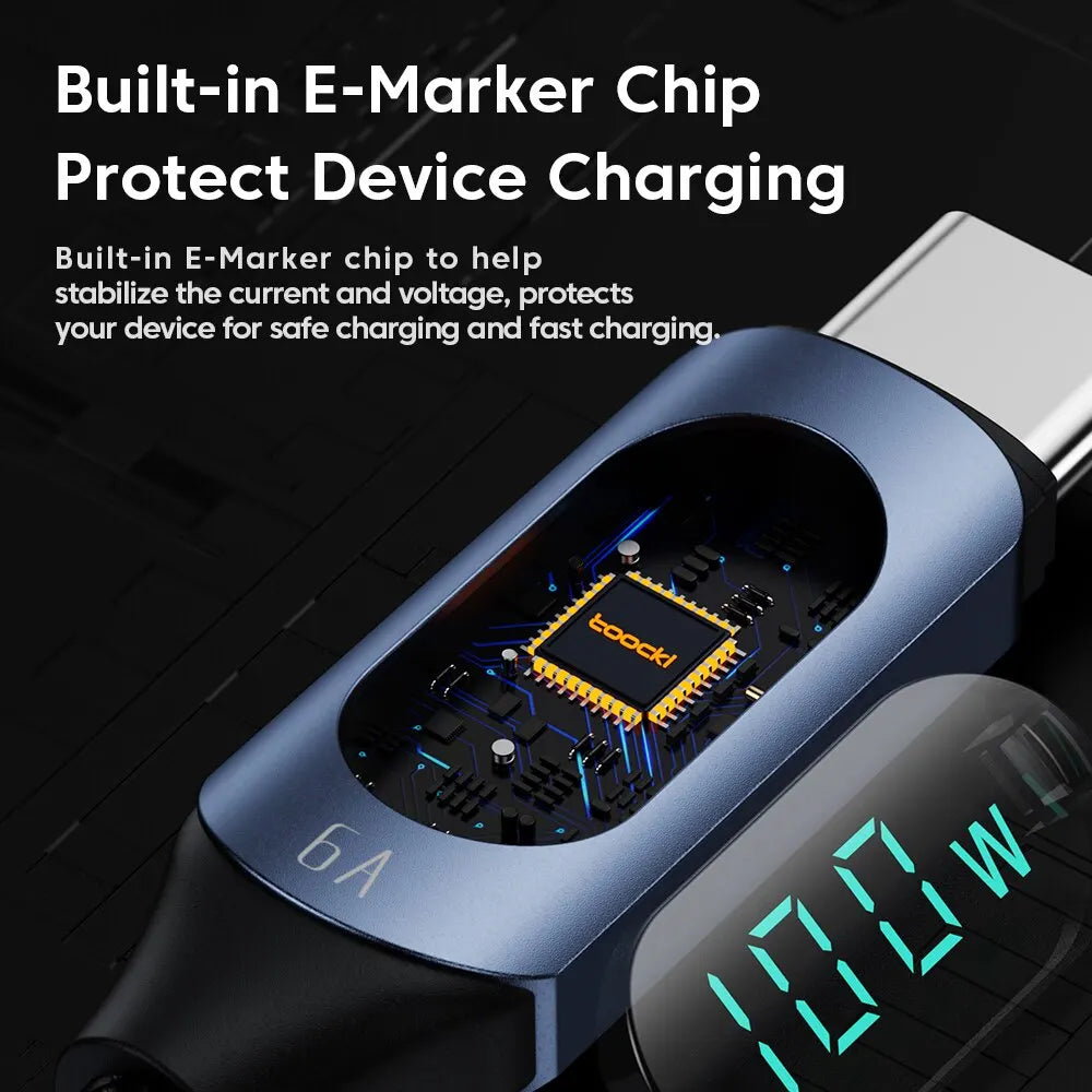 Toocki Type C to Type C Cable 100W PD Fast Charging
