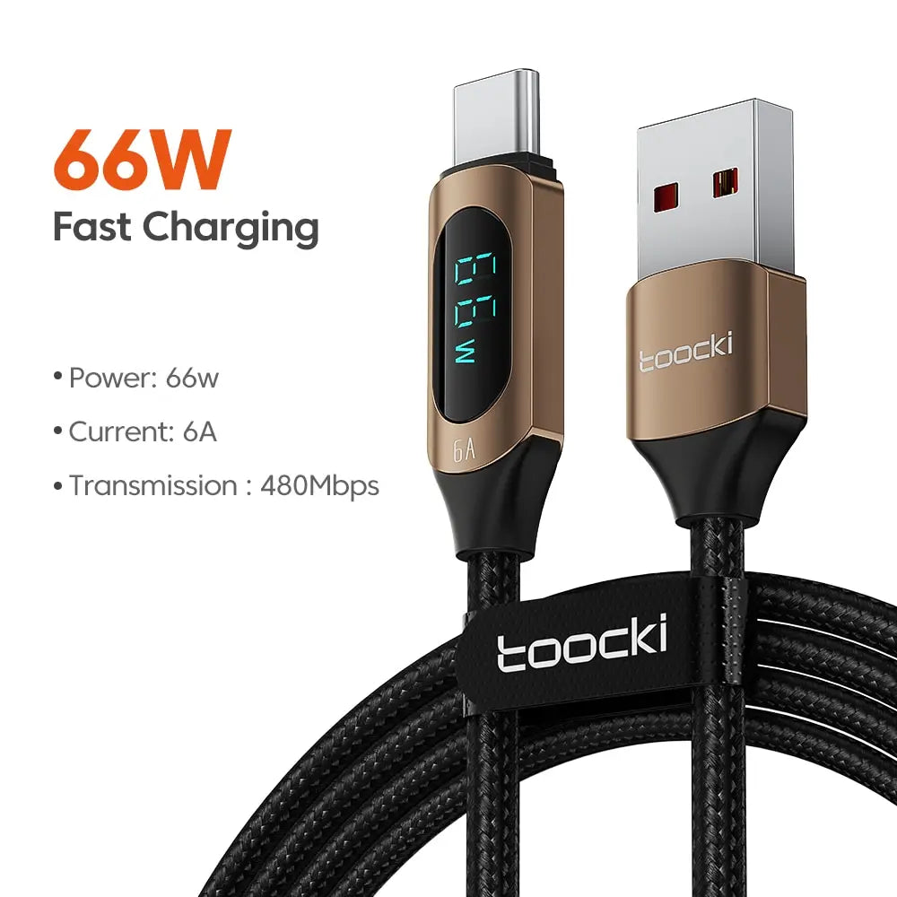 Toocki Type C to Type C Cable 100W PD Fast Charging