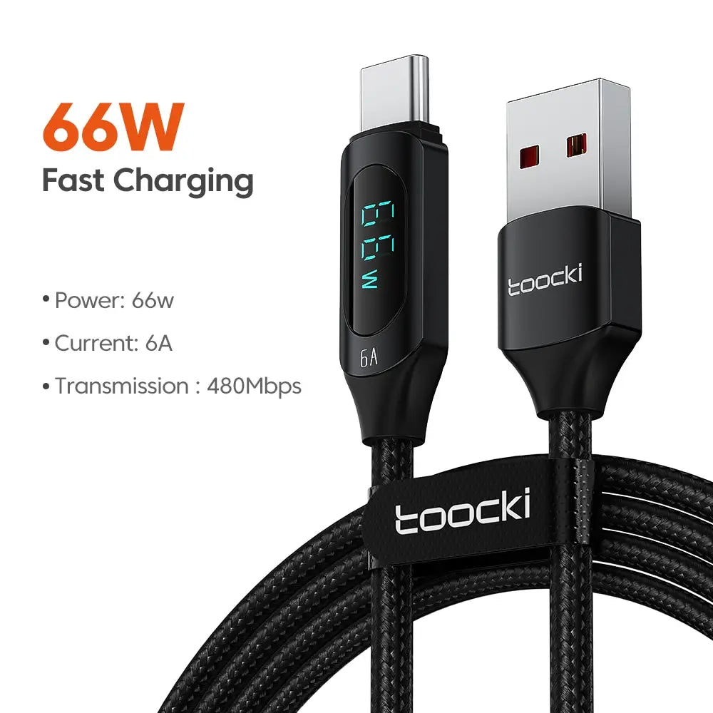 Toocki Type C to Type C Cable 100W PD Fast Charging