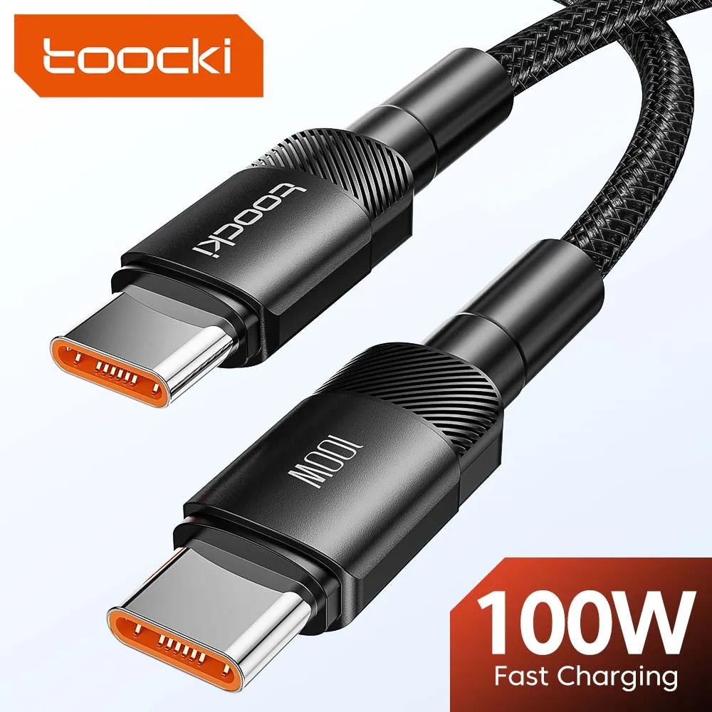 Toocki 100W Type C to USB C Cable PD 3.0 Quick Charge 4.0 Fast Charging