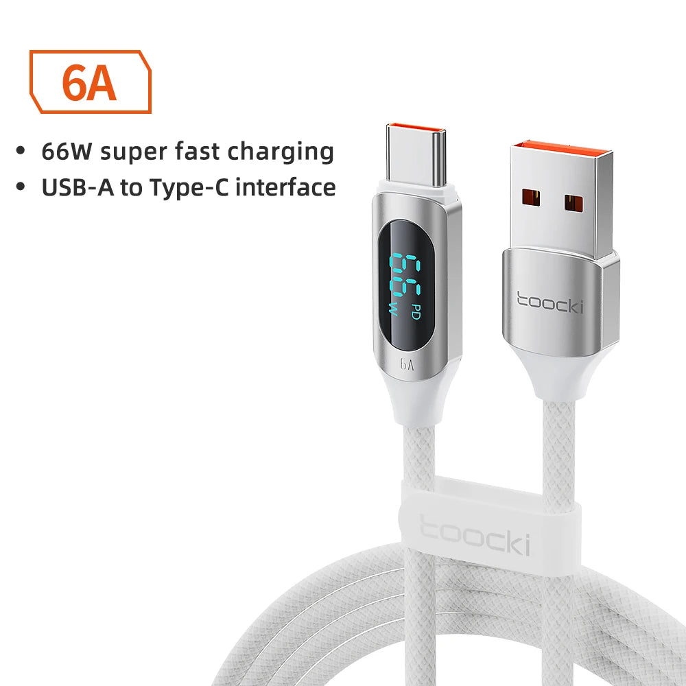 Toocki Type C to Type C Cable 100W PD Fast Charging