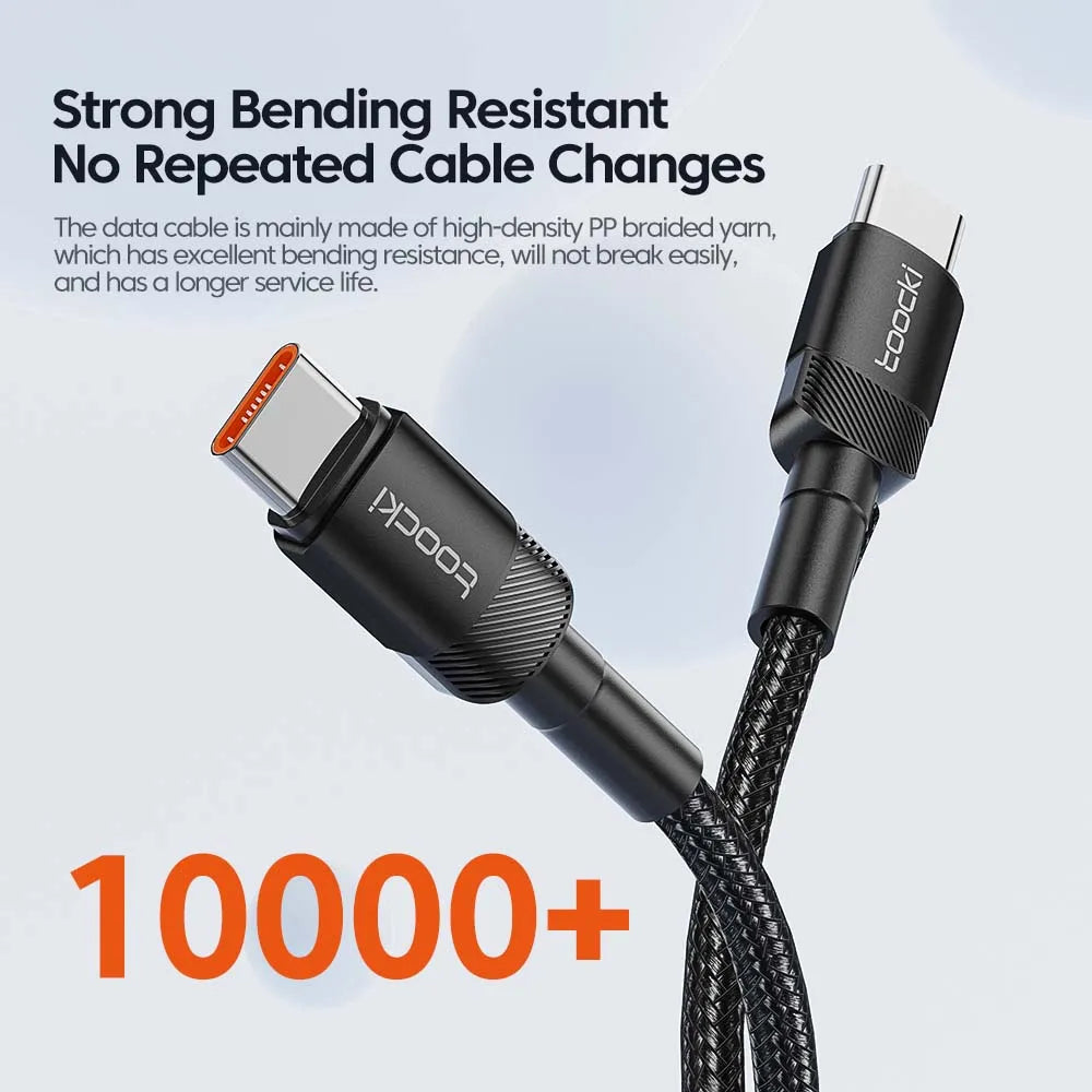 Toocki 100W Type C to USB C Cable PD 3.0 Quick Charge 4.0 Fast Charging