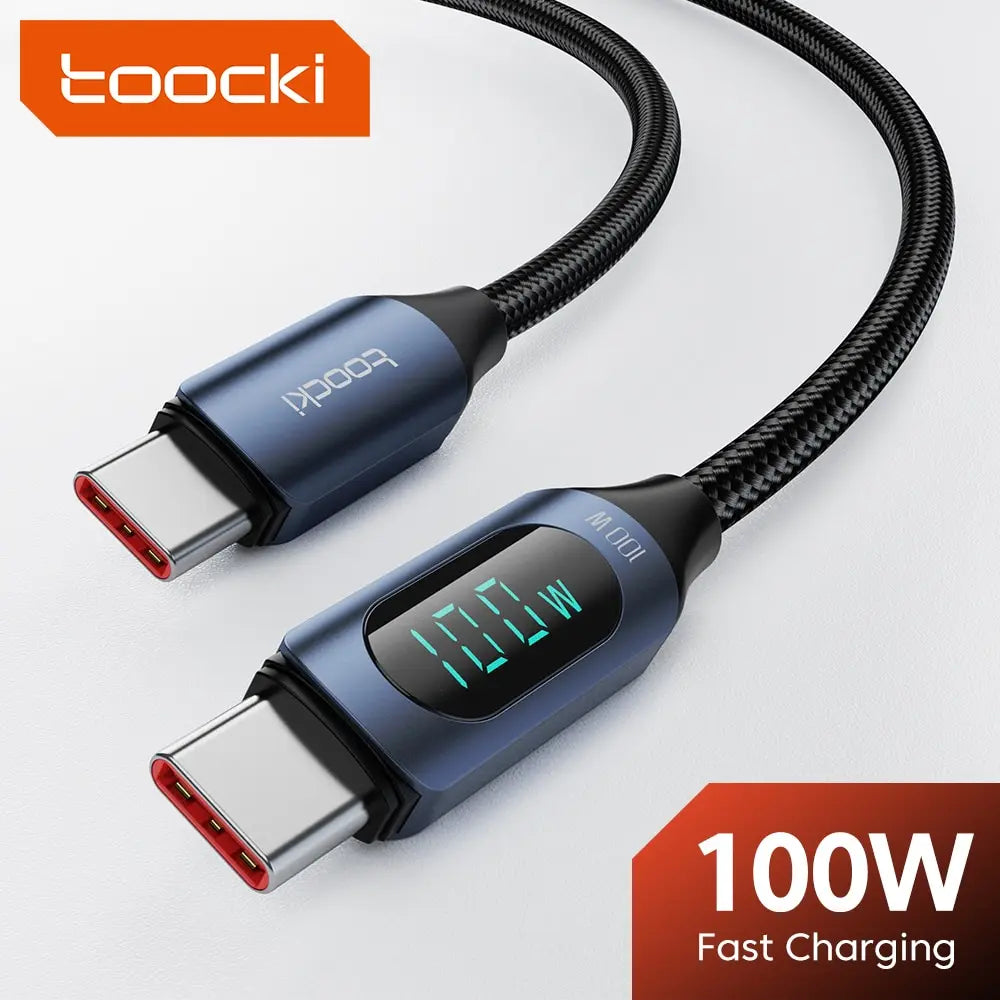 Toocki Type C to Type C Cable 100W PD Fast Charging