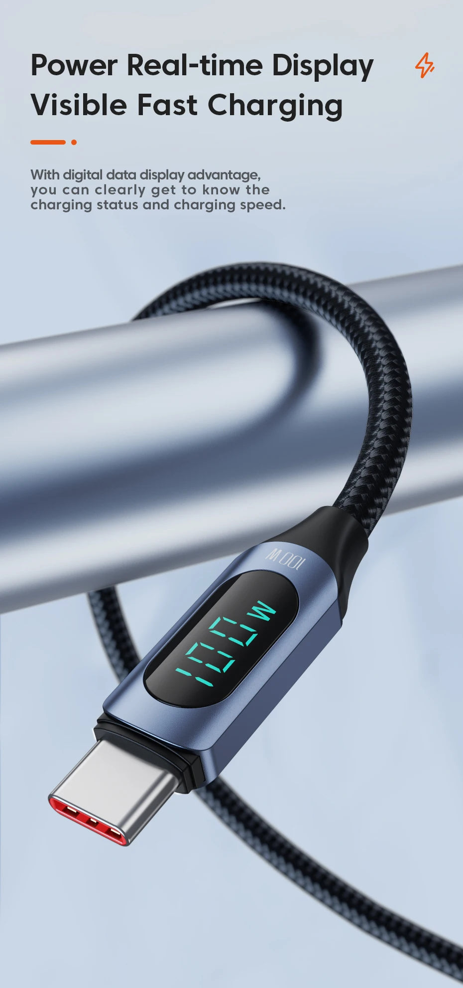 Toocki Type C to Type C Cable 100W PD Fast Charging