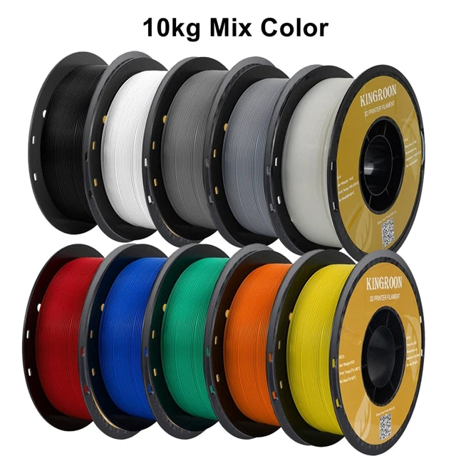 KINGROON PLA Filament 1.75mm 5/10KG pla Plastic For 3D Printer, Standard 1kg/roll 3D Printing Filaments Mix Color Local Shipping