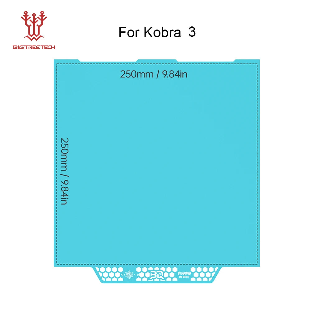 BIQU Panda Build Plate CryoGrip Pro Coating No Clog Spring Steel Double-sided for BambuLab Voron Kobra Ender K1 MAX 3D Printer