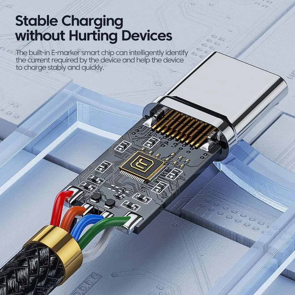 Toocki 100W Type C to USB C Cable PD 3.0 Quick Charge 4.0 Fast Charging
