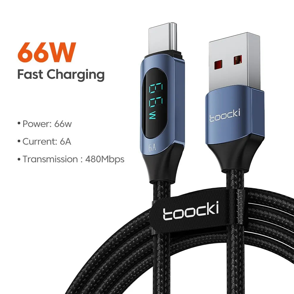 Toocki Type C to Type C Cable 100W PD Fast Charging
