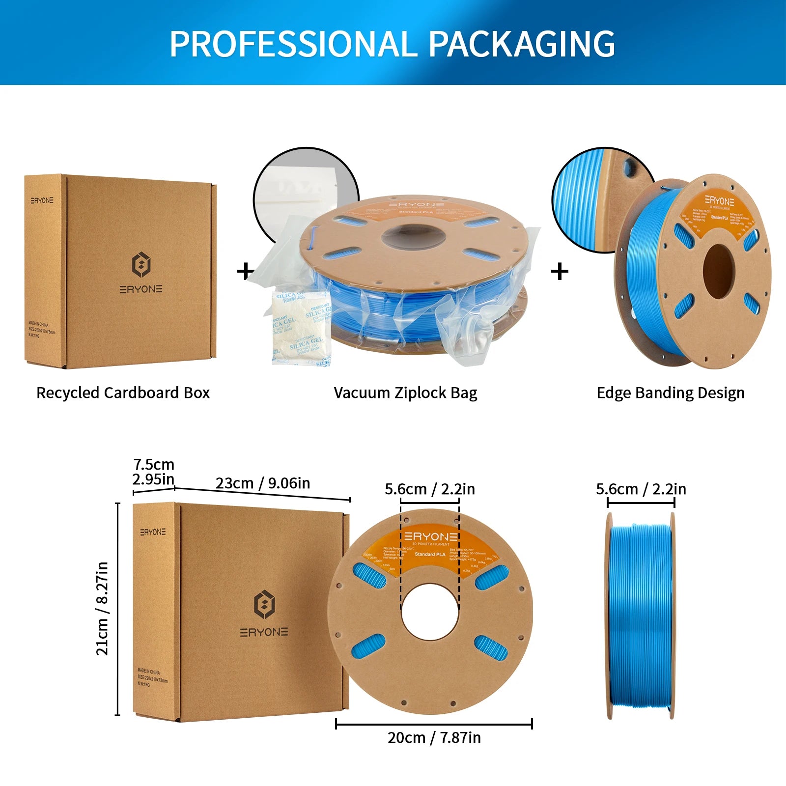 ERYONE PLA Standard Filament 1kg 1.75mm