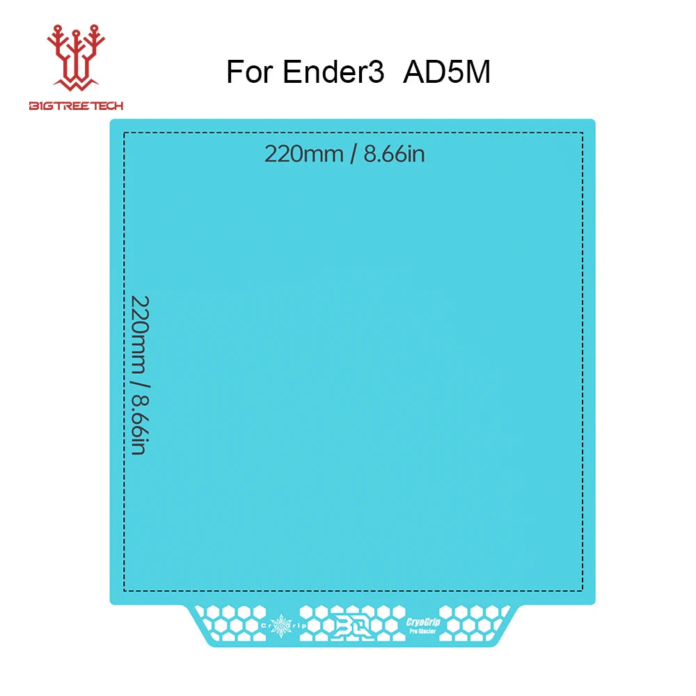 BIQU Panda Build Plate CryoGrip Pro Coating No Clog Spring Steel Double-sided for BambuLab Voron Kobra Ender K1 MAX 3D Printer