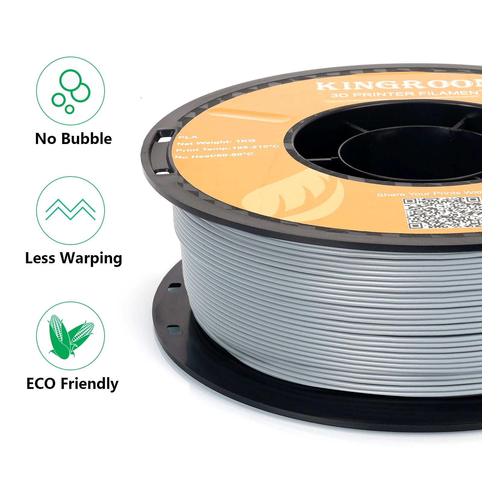 KINGROON PLA Filament 1.75mm 5/10KG pla Plastic For 3D Printer, Standard 1kg/roll 3D Printing Filaments Mix Color Local Shipping