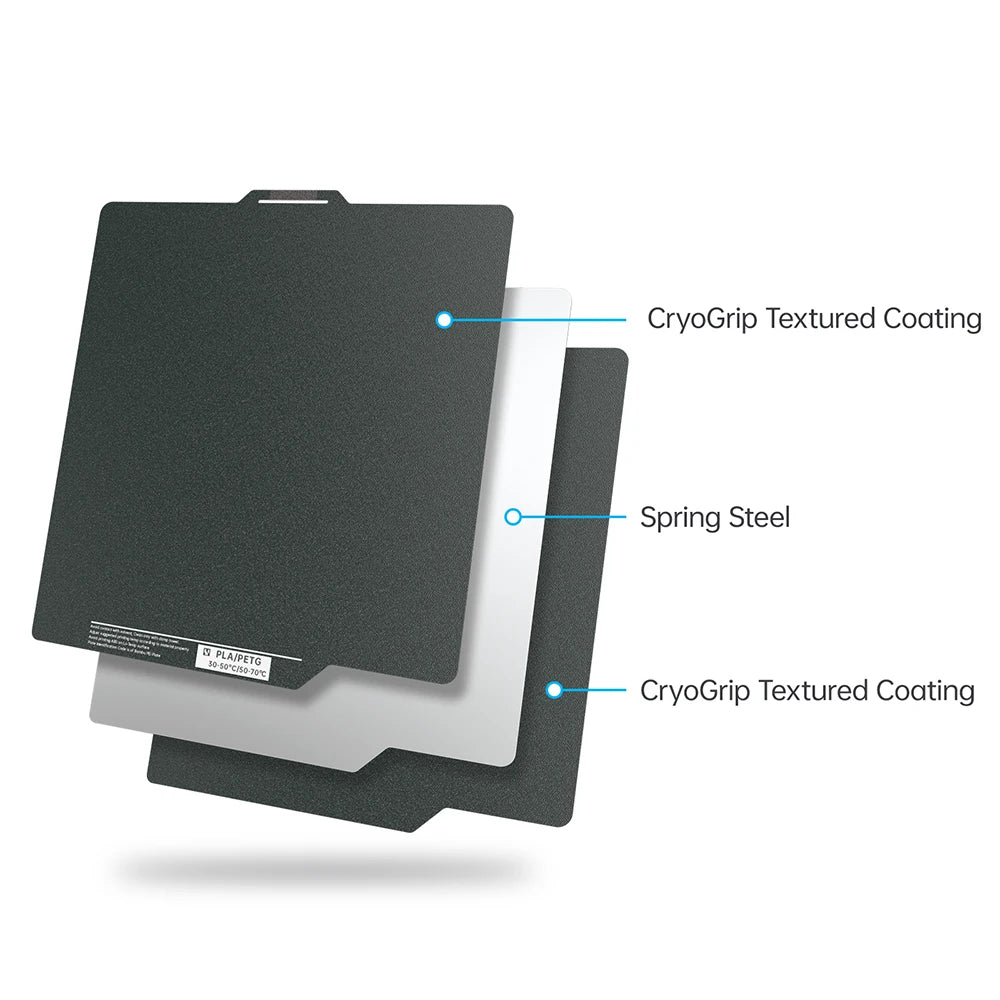 BIQU Panda Build Plate CryoGrip Pro Coating No Clog Spring Steel Double-sided for BambuLab Voron Kobra Ender K1 MAX 3D Printer