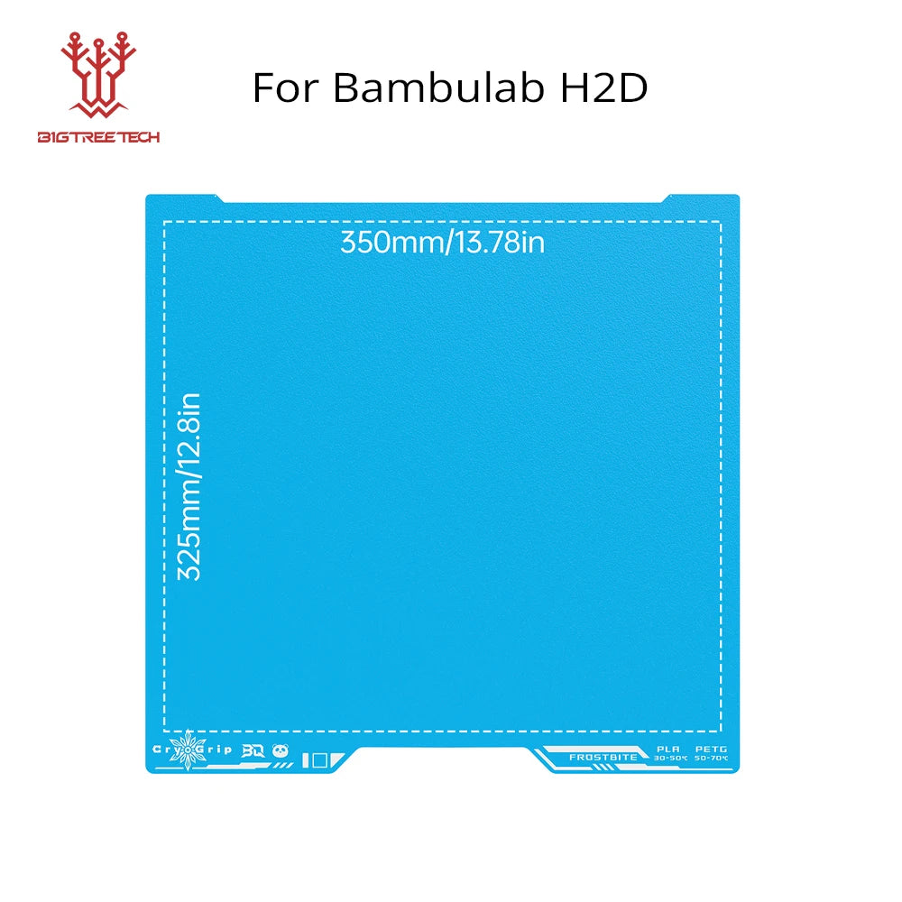 BIQU Panda Build Plate CryoGrip Pro Coating No Clog Spring Steel Double-sided for BambuLab Voron Kobra Ender K1 MAX 3D Printer