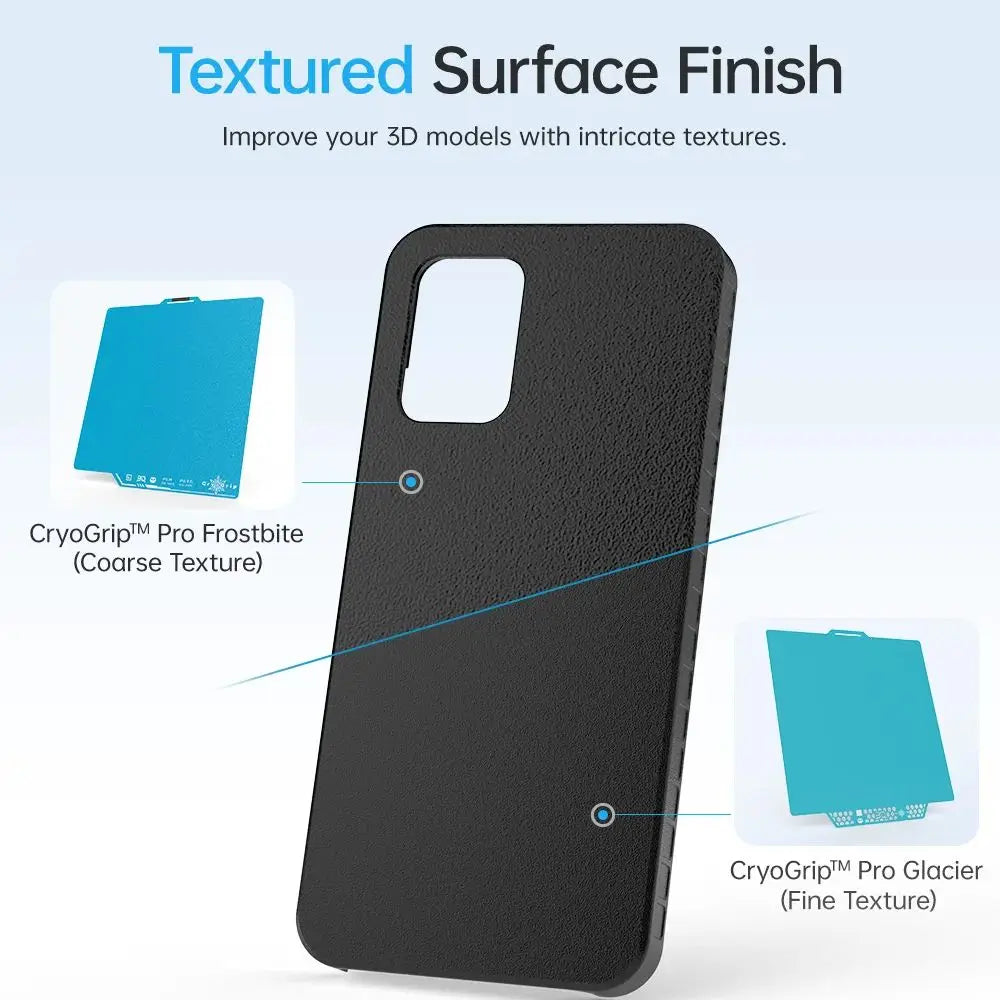 BIQU Panda Build Plate CryoGrip Pro Coating No Clog Spring Steel Double-sided for BambuLab Voron Kobra Ender K1 MAX 3D Printer