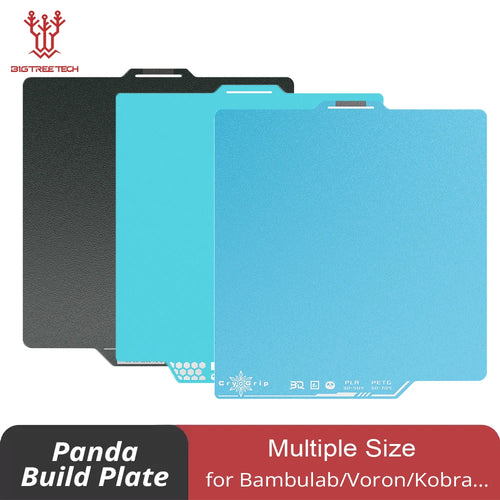 BIQU Panda Build Plate CryoGrip Pro Coating No Clog Spring Steel Double-sided for BambuLab Voron Kobra Ender K1 MAX 3D Printer