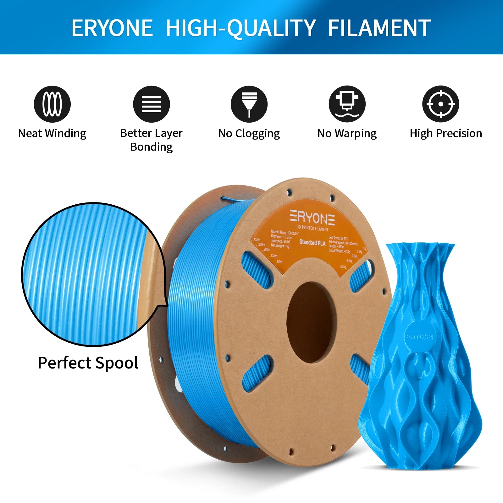 ERYONE PLA Standard Filament 1kg 1.75mm