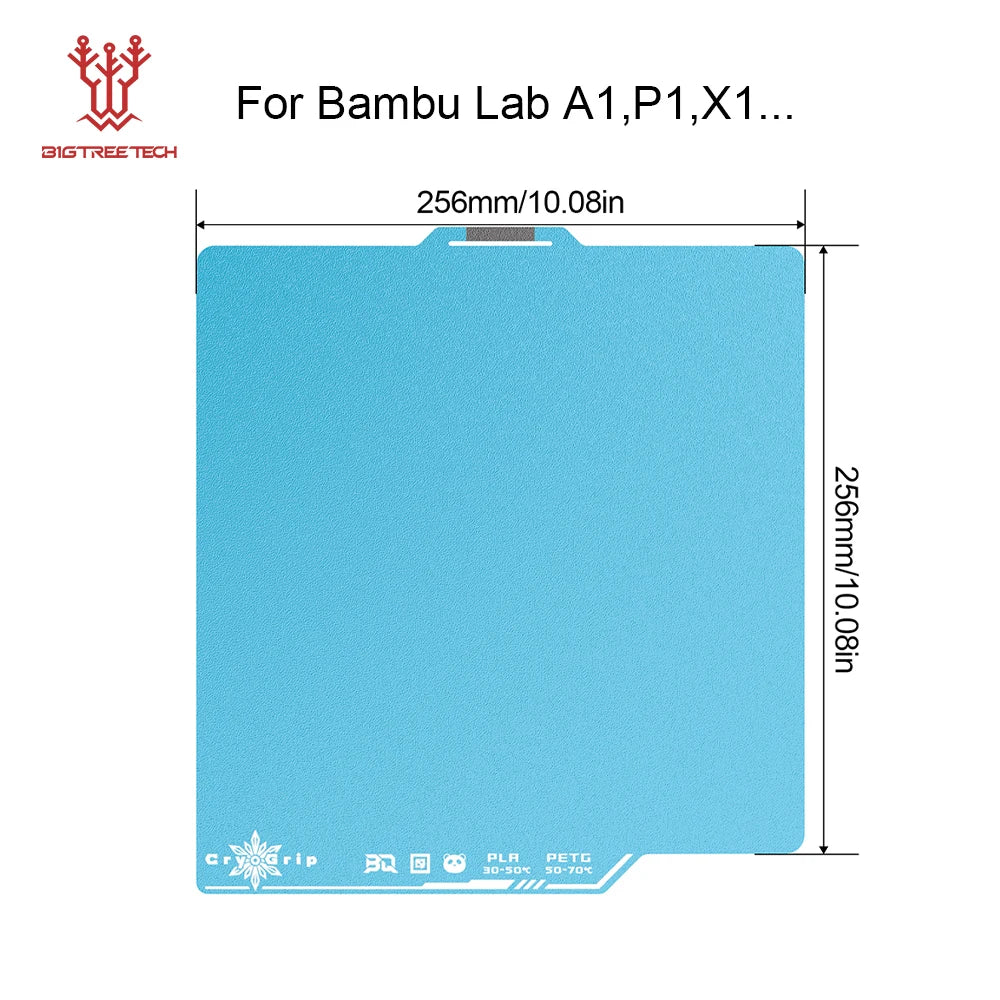 BIQU Panda Build Plate CryoGrip Pro Coating No Clog Spring Steel Double-sided for BambuLab Voron Kobra Ender K1 MAX 3D Printer